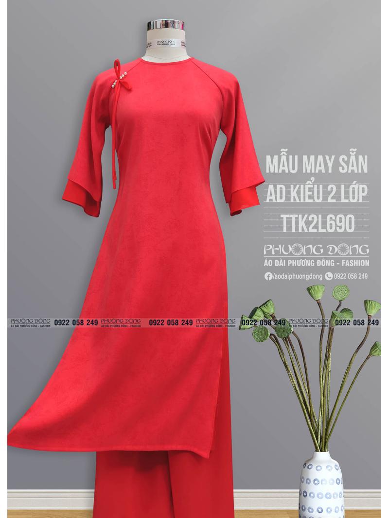 Áo Dài Phom Trẻ 2 Lớp 4 Tà TTK2L690